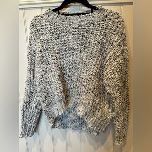 GARAGE Ladies Women’s Size Extra Small Black & White Tweed Sweater